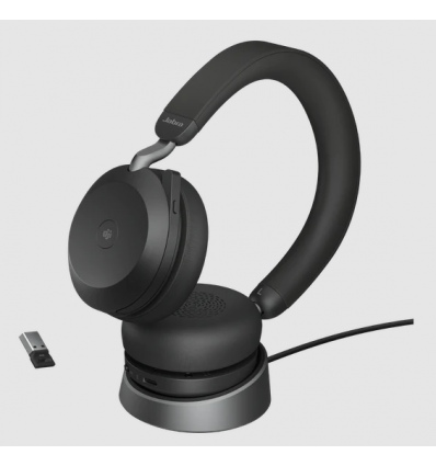 Jabra Evolve2 75/Stereo/ANC/USB/BT/Stand/Černá