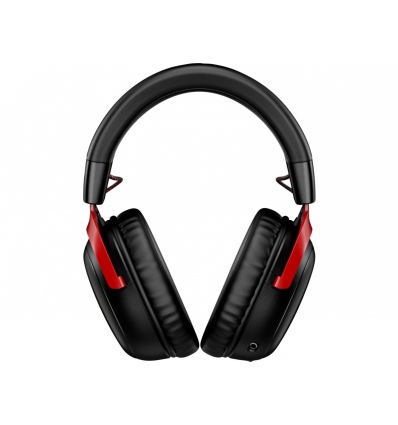 HP HyperX Cloud III/USB-C/Drát/USB/Bezdrát/Černá-červená