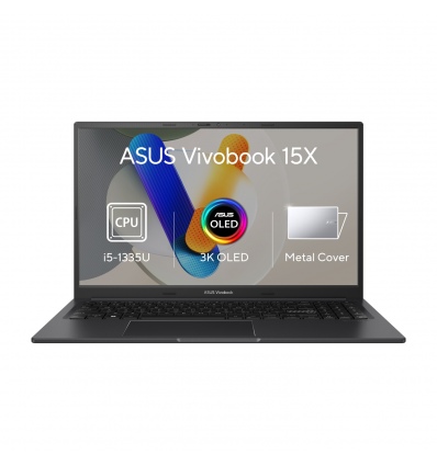 ASUS Vivobook 15X OLED/K3504VA/i5-1335U/15,6"/2880x1620/16GB/512GB SSD/Iris Xe/W11H/Black/2R