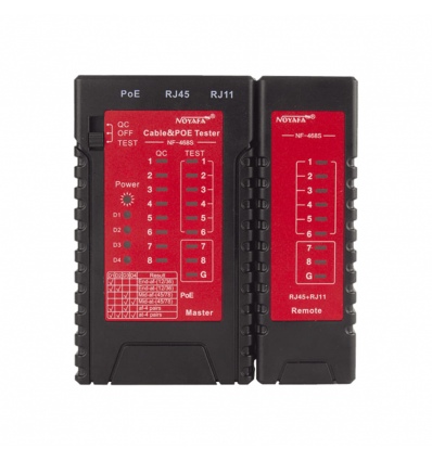 W-star Tester kabelů UTP WSNF468S test POE 802.3at UTP/STP RJ45 RJ11