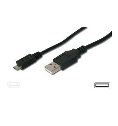 PremiumCord Kabel micro USB, A-B 0,5m