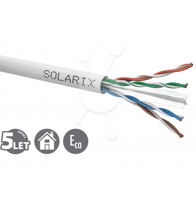 Instalační kabel Solarix CAT6 UTP PVC Eca 500m/cívka SXKD-6-UTP-PVC