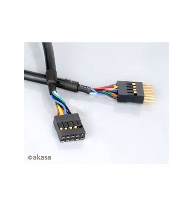 AKASA - USB kabel - 40 cm - prodlužovací interní