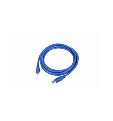 Kabel USB A-B micro 1,8m 3.0, modrý