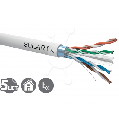 Instalační kabel Solarix CAT6 FTP PVC Eca 500m/cívka SXKD-6-FTP-PVC