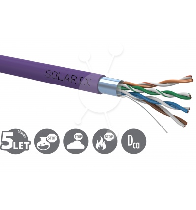 Instalační kabel Solarix CAT5E FTP LSOH Dca-s1,d2,a1 305m/box SXKD-5E-FTP-LSOH