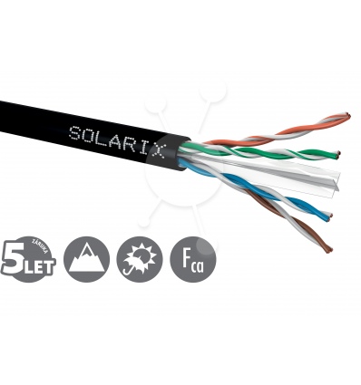 Instalační kabel Solarix CAT6 UTP PE Fca venkovní 500m/cívka SXKD-6-UTP-PE