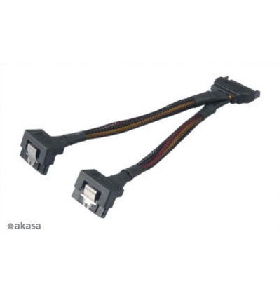 SATA napájecí rozdvojka Sata(M) na 2xSata(F) 15 cm