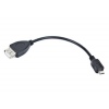 Kabel USB AF/micro BM,OTG,15cm pro tab. a tel.