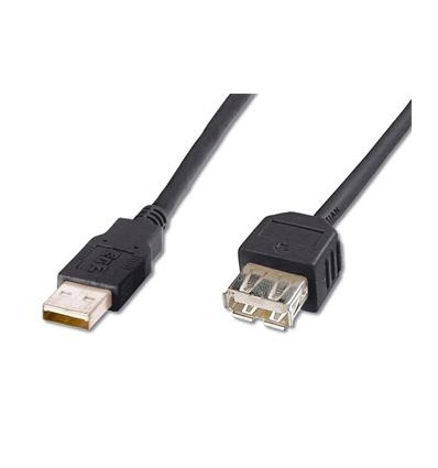 PremiumCord USB 2.0 kabel prodlužovací, A-A, 0,5m, černý