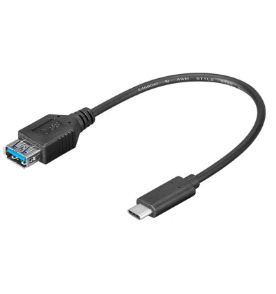 PremiumCord Adaptér USB-C (M) - USB 3.0 A (F), 0,2 m