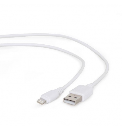 Kabel CABLEXPERT USB 2.0 Lightning (IP5 a vyšší) nabíjecí a synchronizační kabel, 2m, bílý