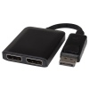 PremiumCord adaptér DisplayPort - 2x DisplayPort, rozšíření + zrcadlení obrazu, 4K*2K@30Hz