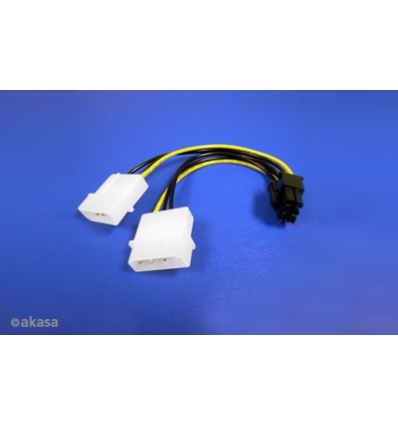 AKASA - 4-pin Molex na 6-pin ATX PCIex adaptér