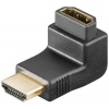 PremiumCord Adapter HDMI M/F, pravý úhel - opačný