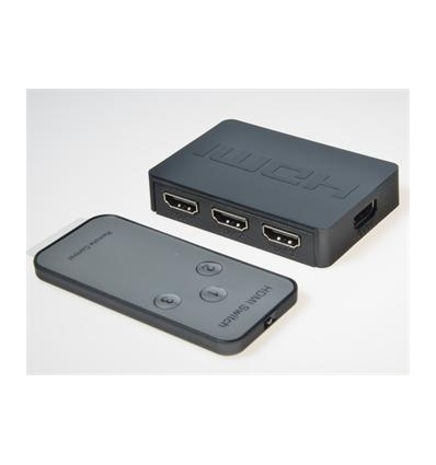 PremiumCord HDMI switch 3:1 plastový,dálkové ovl.