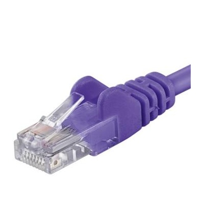 Patch kabel UTP RJ45-RJ45 level CAT6, 0.25m, fialová