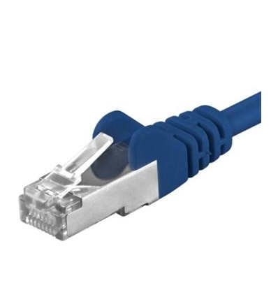 Premiumcord Patch kabel CAT6a S-FTP, RJ45-RJ45, AWG 26/7 0,25m modrá