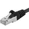 Premiumcord Patch kabel CAT6a S-FTP, RJ45-RJ45, AWG 26/7 0,25m černá