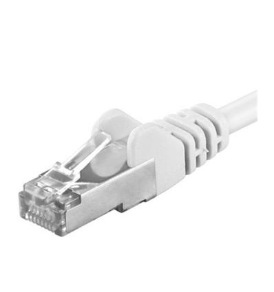 Premiumcord Patch kabel CAT6a S-FTP, RJ45-RJ45, AWG 26/7 0,25m bílá