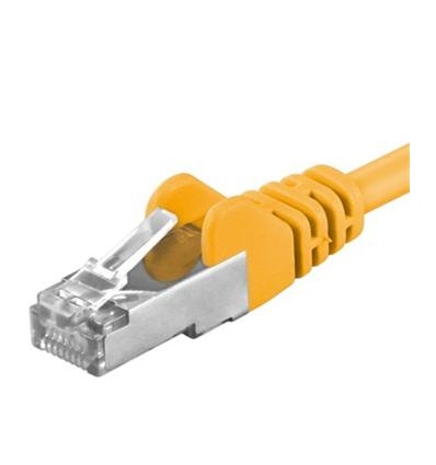 Premiumcord Patch kabel CAT6a S-FTP, RJ45-RJ45, AWG 26/7 0,25m žlutá