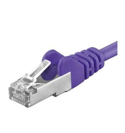 Premiumcord Patch kabel CAT6a S-FTP, RJ45-RJ45, AWG 26/7 0,5m, fialová