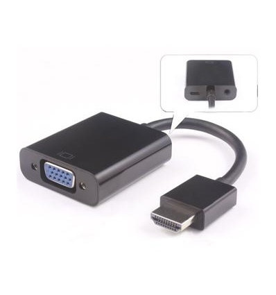 Předvodník HDMI na VGA se zvukem 3,5mm jack- černý