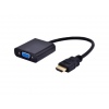 Gembird Adapter HDMI-A - VGA (M/F), černý