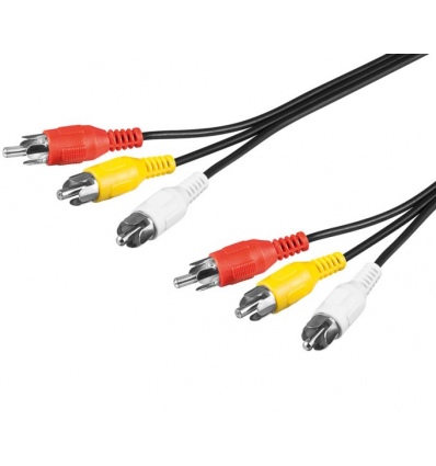 PremiumCord Kabel 3x CINCH-3x CINCH M/M 5m