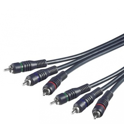 PremiumCord Kabel 3x CINCH-3x CINCH M/M 2m HQ