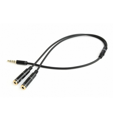 GEMBIRD 3,5 mm jack audio+microphone redukce, 20 cm, 2xF/M, 4pin