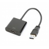 GEMBIRD Redukce USB 3.0 - HDMI, M/F, 15cm, černý