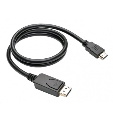 Kabel C-TECH DisplayPort/HDMI, 1m, černý