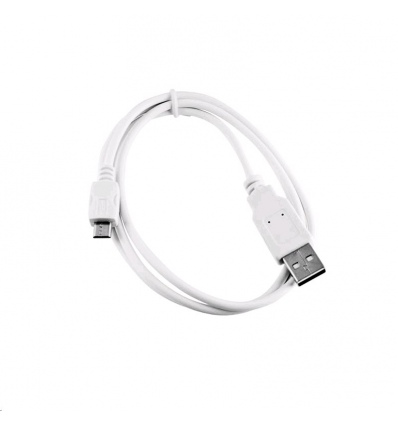 Kabel C-TECH USB 2.0 AM/Micro, 1m, bílý