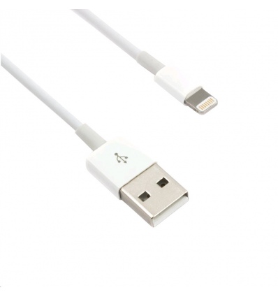 Kabel C-TECH USB 2.0 Lightning (IP5 a vyšší) nabíjecí a synchronizační kabel, 1m, bílý