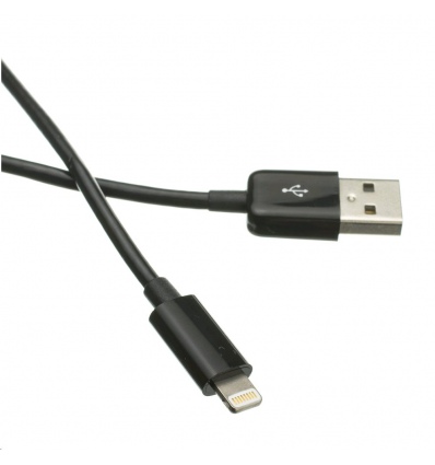 Kabel C-TECH USB 2.0 Lightning (IP5 a vyšší) nabíjecí a synchronizační kabel, 1m, černý