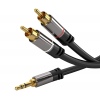 PremiumCord HQ stíněný kabel stereo Jack 3.5mm-2xCINCH M/M 5m