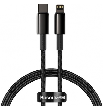 Baseus CATLWJ-01 Tungsten Gold Fast Charge Kabel USB-C to Lightning 20W 1m Black