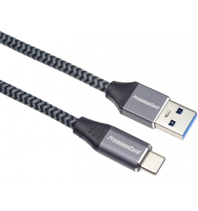 PremiumCord kabel USB-C - USB 3.0 A (USB 3.1 generation 1, 3A, 5Gbit/s) 3m oplet