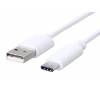 Kabel C-TECH USB 2.0 AM na Type-C kabel (AM/CM), 2m, bílý