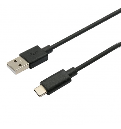 Kabel C-TECH USB 2.0 AM na Type-C kabel (AM/CM), 2m, černý