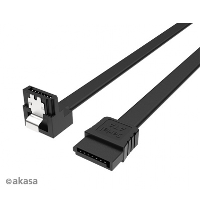 AKASA - Proslim SATA kabel 90° - 100 cm