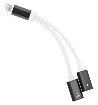 PremiumCord Adapter Lightning na 3,5mm jack audio + Lightning charging