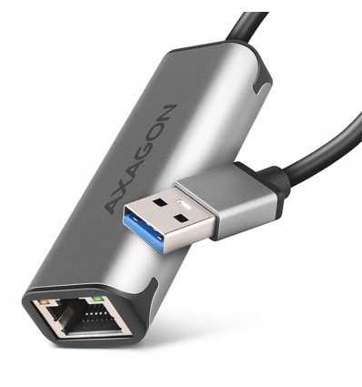 AXAGON ADE-25R USB-A 3.2 Gen 1 - 2.5 Gigabit Ethernet síťová karta, Realtek 8156, auto install, šedá