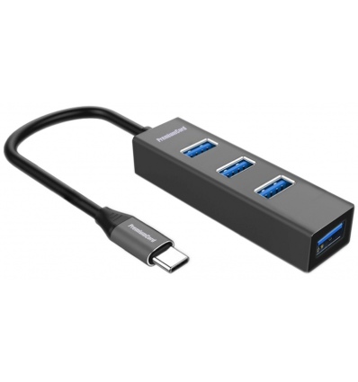 PremiumCord 5G USB Hub Type C na 4x USB 3.2 Gen 1