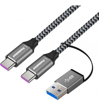 PremiumCord USB-C kabel (USB 3.2, 5A,20Gbit/s) 2m