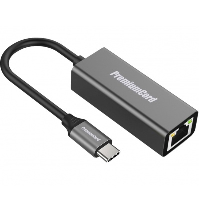 PremiumCord Převodník USB-C na Gigabit kon. RJ45