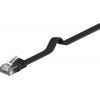 PremiumCord Plochý patch kabel UTP RJ45-RJ45 CAT6 0.5m černá