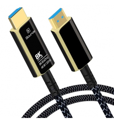 PremiumCord Ultra High Speed HDMI 2.1 optický fiber kabel 8K@60Hz,zlacené 5m