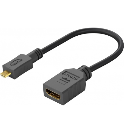 PremiumCord Flexi adaptér HDMI Typ A samice - micro HDMI Typ D samec pro ohebné zapojení